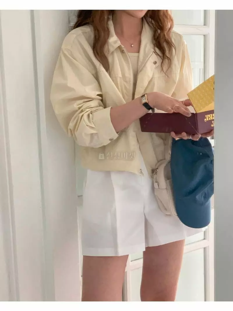 Hither - Korean Women Fashion - #thelittlethings - Wind Windbreaker Jumper
