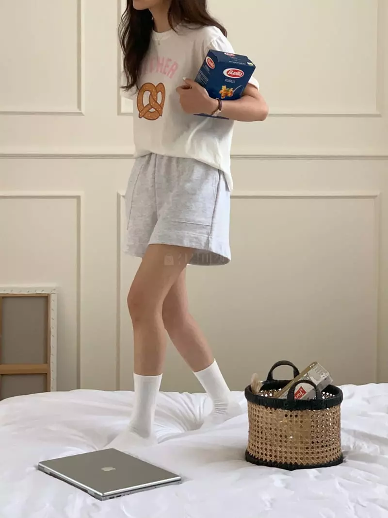 Hither - Korean Women Fashion - #vintageinspired - Pretzel Tee