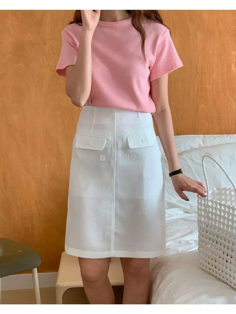 Hither - Korean Women Fashion - #vintageinspired - Royal Waffle Tee - 4