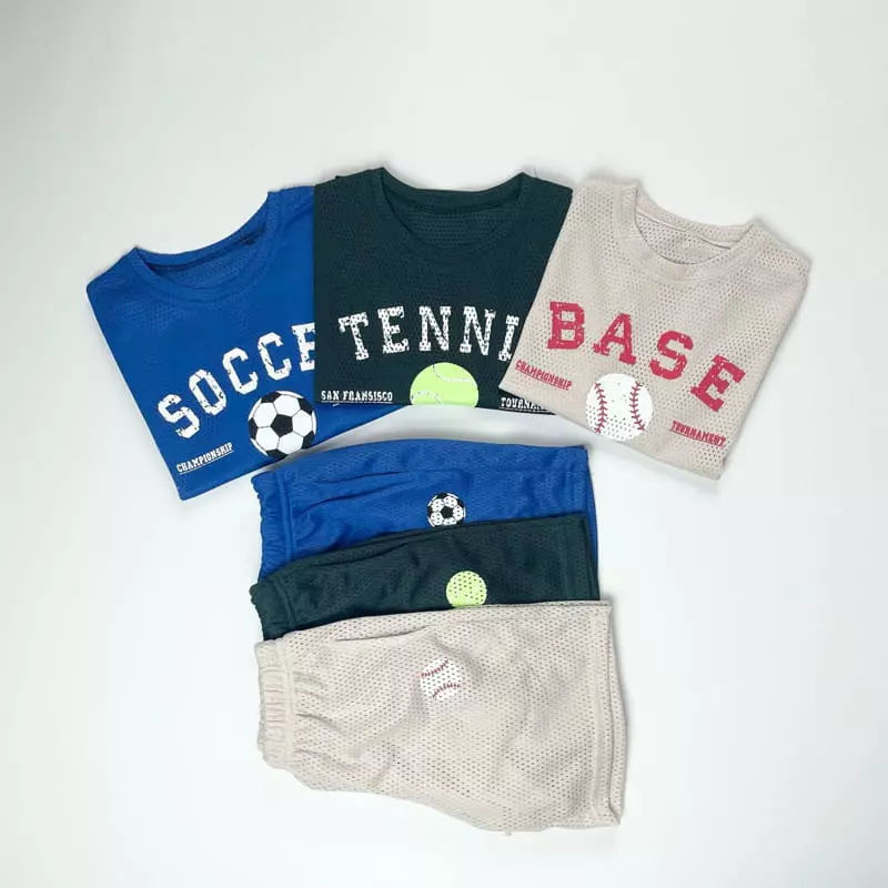 Hyvaa - Korean Children Fashion - #childofig - Mesh Tournament Top Bottom Set