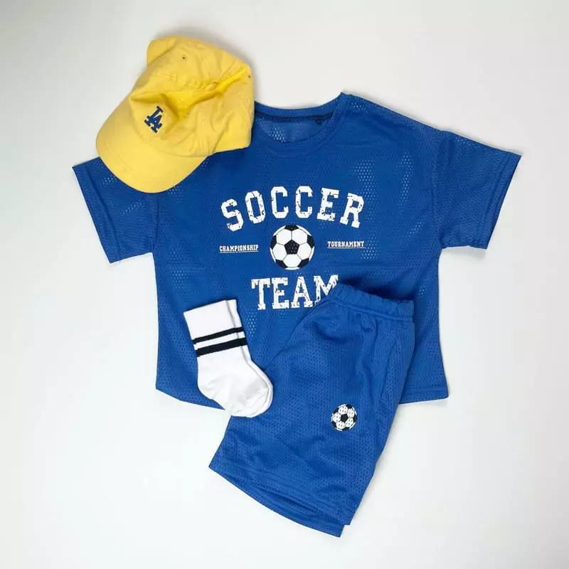 Hyvaa - Korean Children Fashion - #designkidswear - Mesh Tournament Top Bottom Set - 3