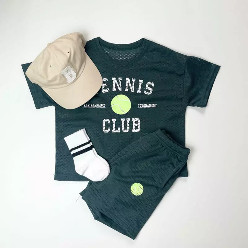 Hyvaa - Korean Children Fashion - #designkidswear - Mesh Tournament Top Bottom Set - 4