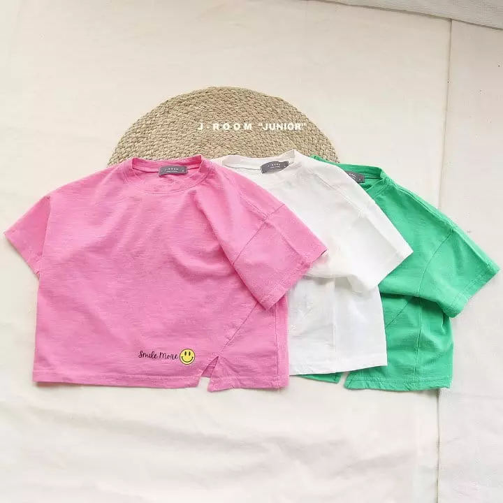 J-Room - Korean Children Fashion - #prettylittlegirls - Smile Slit Tee - 2