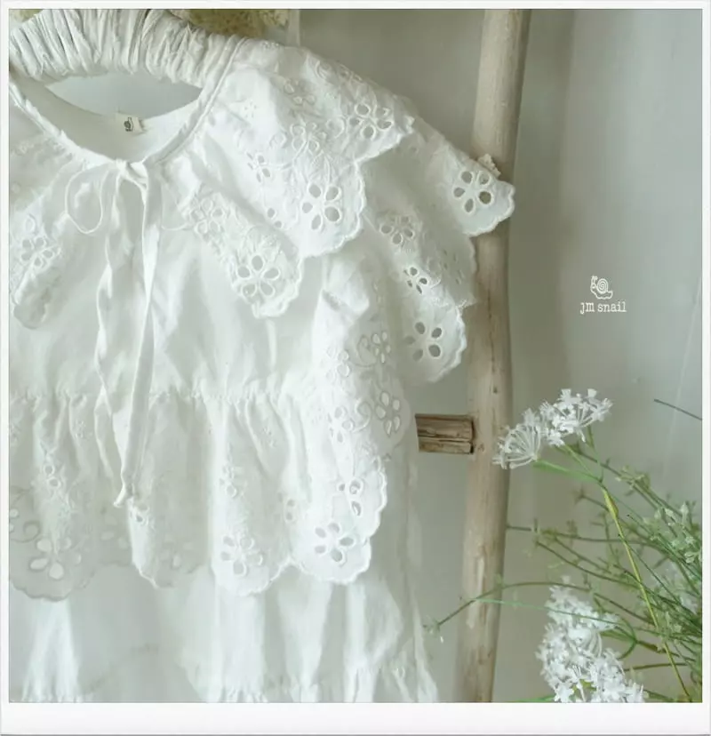 JM Snail - Korean Children Fashion - #childofig - Pure Lace One-piece - 2