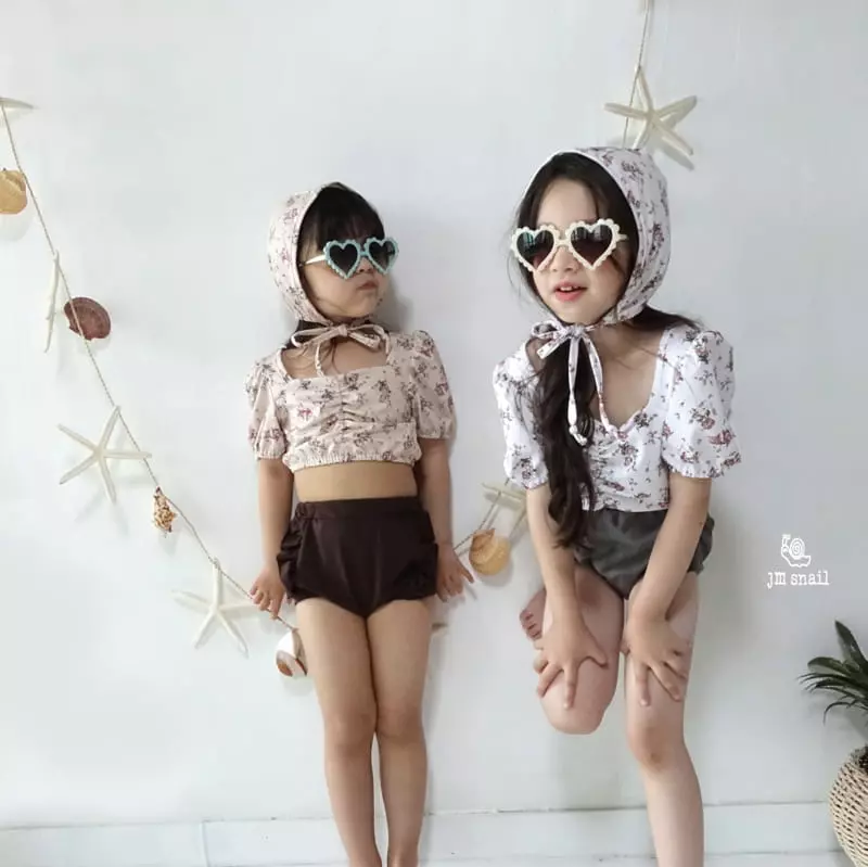 JM Snail - Korean Children Fashion - #childofig - Shasha Flower Swim Set - 9