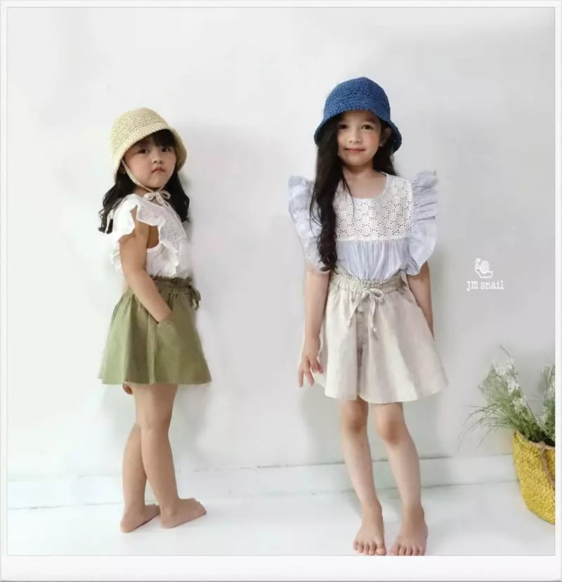 JM Snail - Korean Children Fashion - #discoveringself - Shirley Frill Sleeveless Blouse - 3