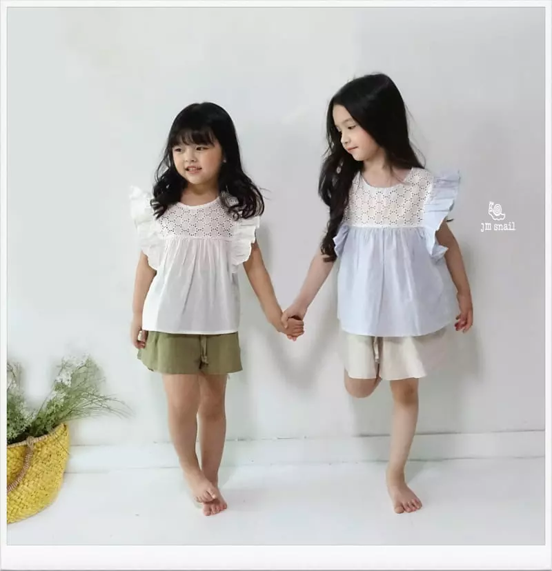 JM Snail - Korean Children Fashion - #kidzfashiontrend - Shirley Frill Sleeveless Blouse - 7