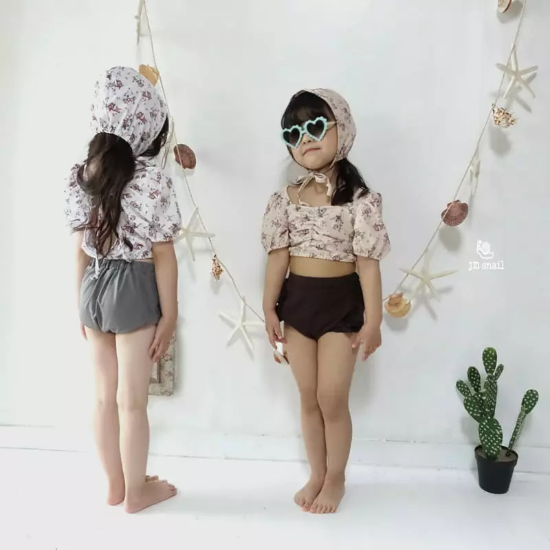 JM Snail - Korean Children Fashion - #prettylittlegirls - Shasha Flower Swim Set - 5