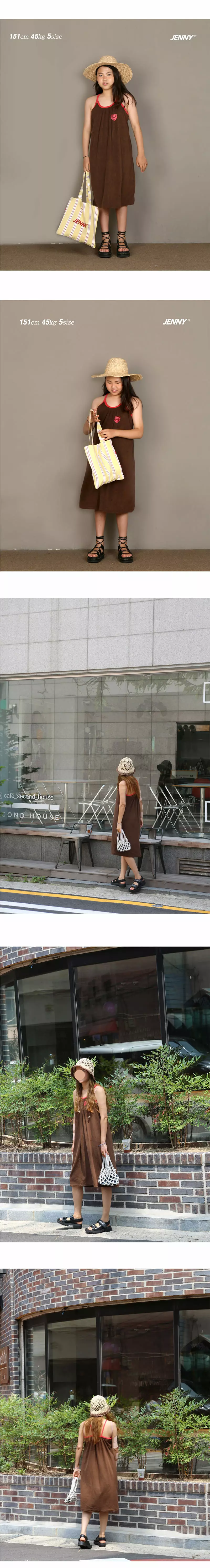 Jenny Basic - Korean Children Fashion - #stylishchildhood - Heart Terry One-piece - 2