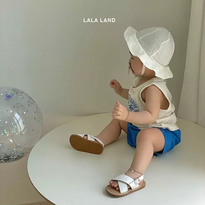 Lalaland - Korean Baby Fashion - #babyboutique - Bebe Palm Top Bottom Set - 11