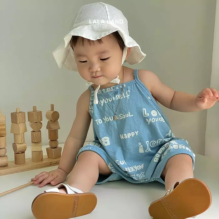 Lalaland - Korean Baby Fashion - #babyboutique - Bebe Lettering String Bodysuit - 8