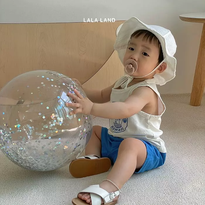 Lalaland - Korean Baby Fashion - #babyboutiqueclothing - Bebe Palm Top Bottom Set - 12