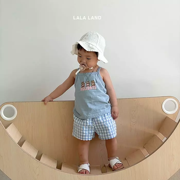 Lalaland - Korean Baby Fashion - #babyfever - Bebe Square Check Shorts - 11