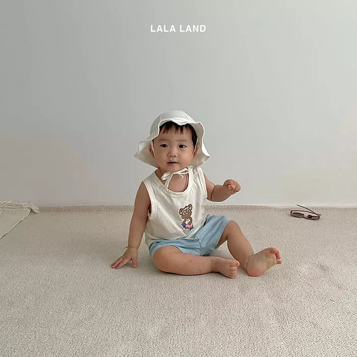 Lalaland - Korean Baby Fashion - #babyoninstagram - Bebe Walking Bear Sleeveless - 9