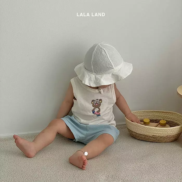 Lalaland - Korean Baby Fashion - #babyootd - Bebe Walking Bear Sleeveless - 10