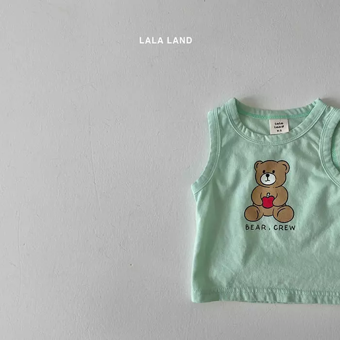 Lalaland - Korean Baby Fashion - #babyoutfit - Bebe Bear Gobang Top Bottom Set - 6