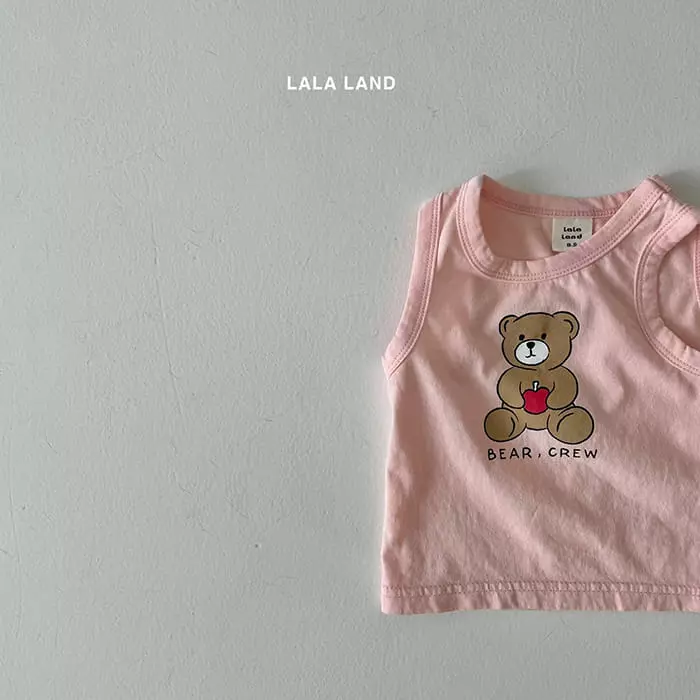 Lalaland - Korean Baby Fashion - #babyoutfit - Bebe Bear Gobang Top Bottom Set - 7