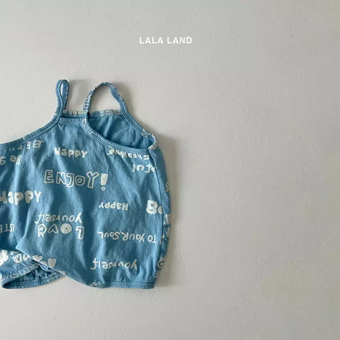 Lalaland - Korean Baby Fashion - #babyoutfit - Bebe Lettering String Bodysuit - 3