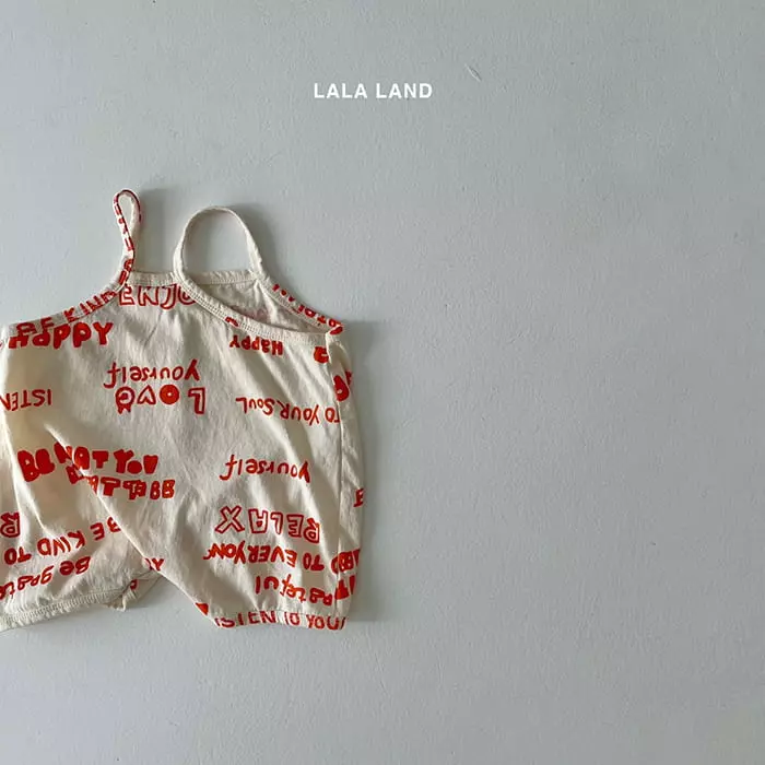Lalaland - Korean Baby Fashion - #babyoutfit - Bebe Lettering String Bodysuit - 4