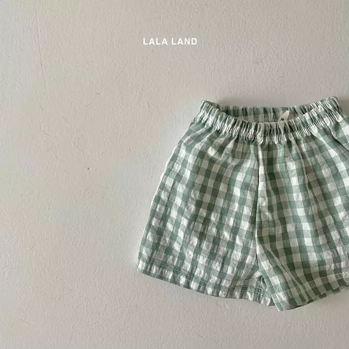 Lalaland - Korean Baby Fashion - #babywear - Bebe Square Check Shorts - 3