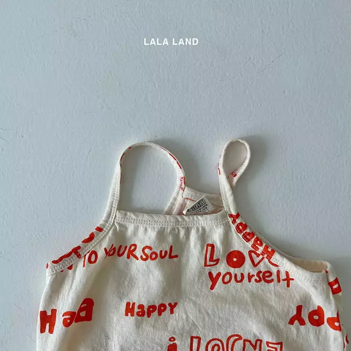 Lalaland - Korean Baby Fashion - #onlinebabyboutique - Bebe Lettering String Bodysuit - 5