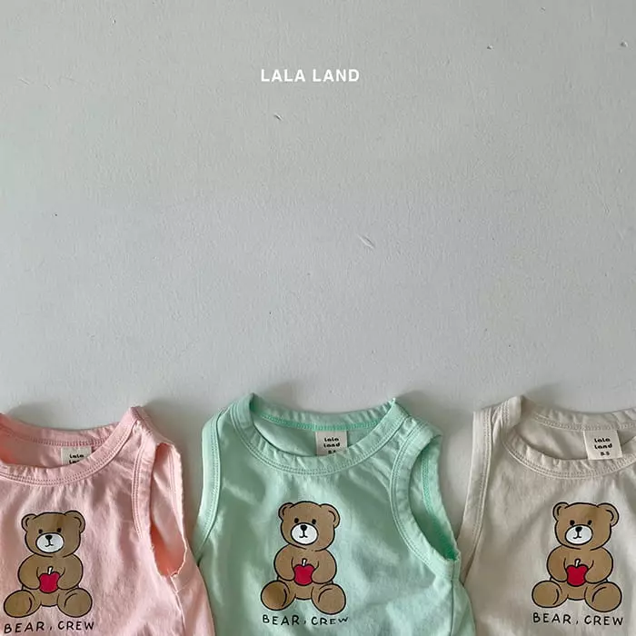 Lalaland - Korean Baby Fashion - #onlinebabyshop - Bebe Bear Gobang Top Bottom Set - 10