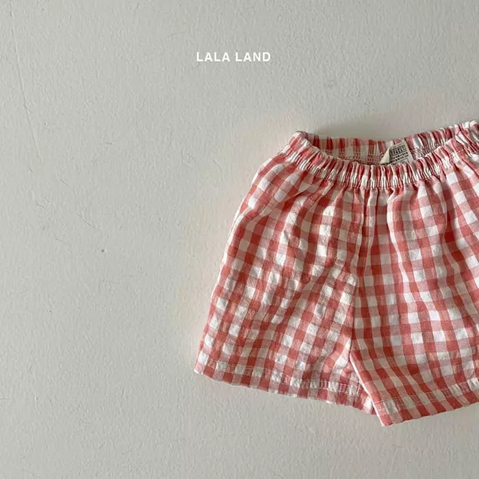Lalaland - Korean Baby Fashion - #onlinebabyshop - Bebe Square Check Shorts - 5