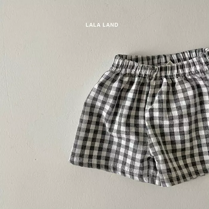 Lalaland - Korean Children Fashion - #Kfashion4kids - Square Check Shorts - 5