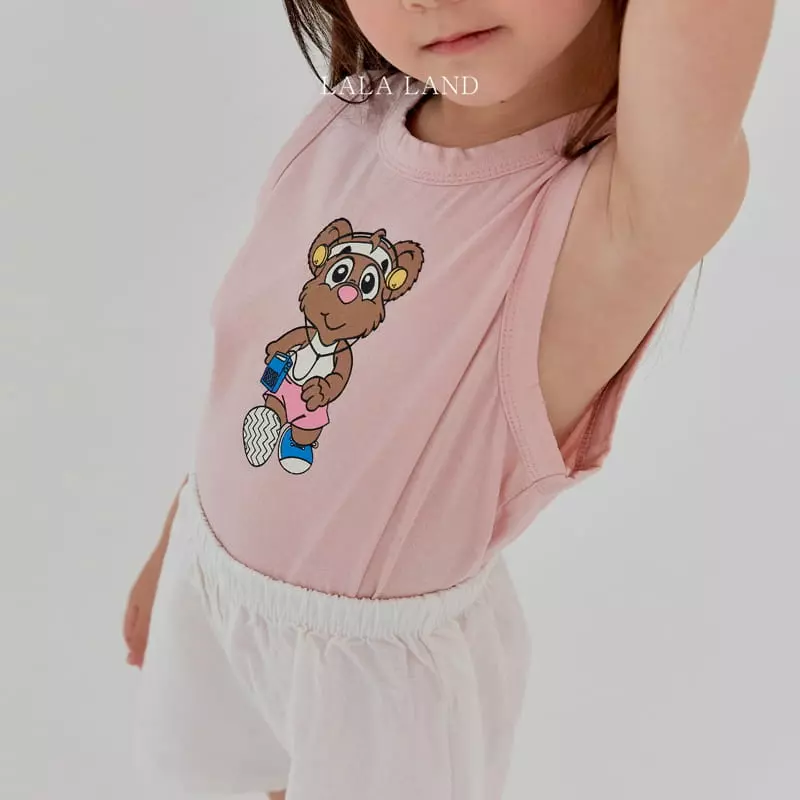 Lalaland - Korean Children Fashion - #designkidswear - Walking Bear Sleeveless - 11