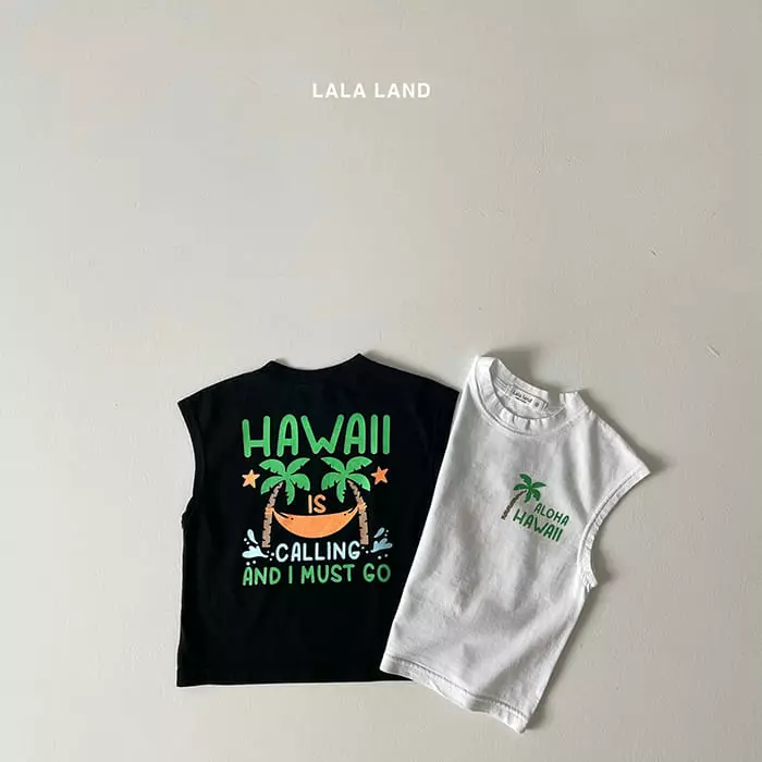 Lalaland - Korean Children Fashion - #designkidswear - Hawaii Dunk Sleeveless - 8