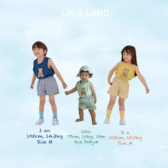Lalaland - Korean Children Fashion - #discoveringself - Stripes Sleeveless Lettering One-piece
