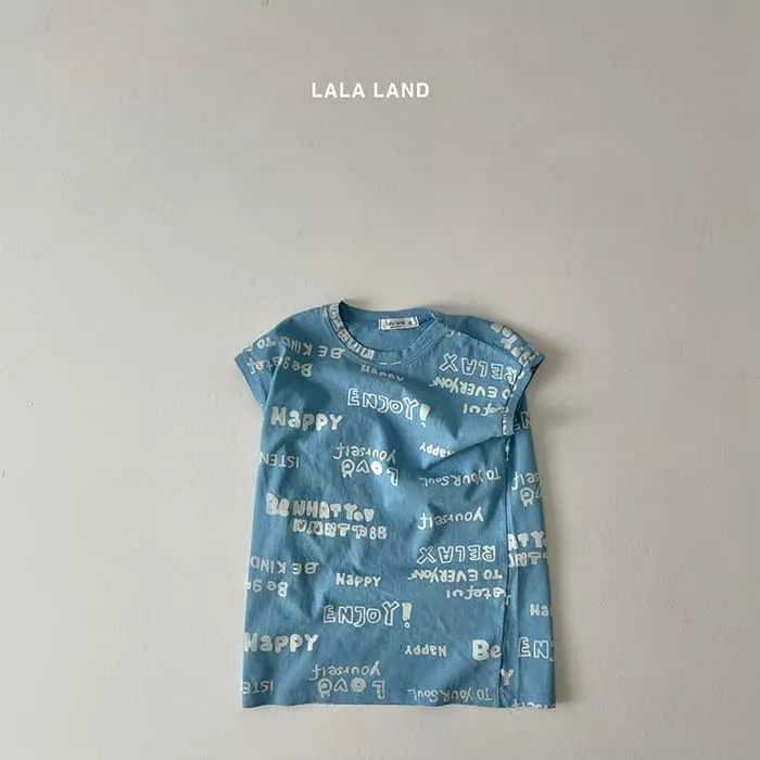 Lalaland - Korean Children Fashion - #fashionkids - Stripes Sleeveless Lettering One-piece - 2