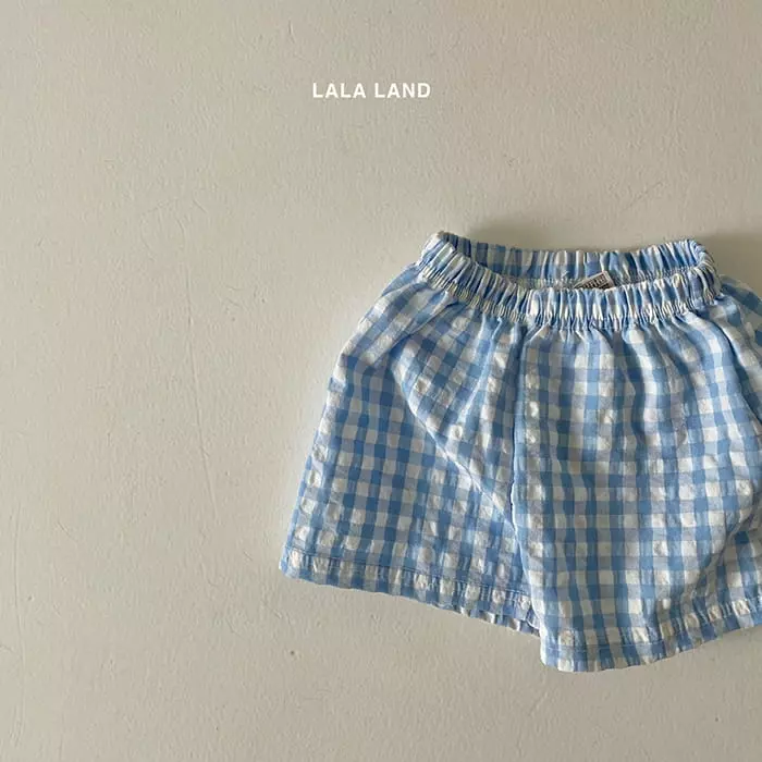 Lalaland - Korean Children Fashion - #kidsshorts - Square Check Shorts - 2