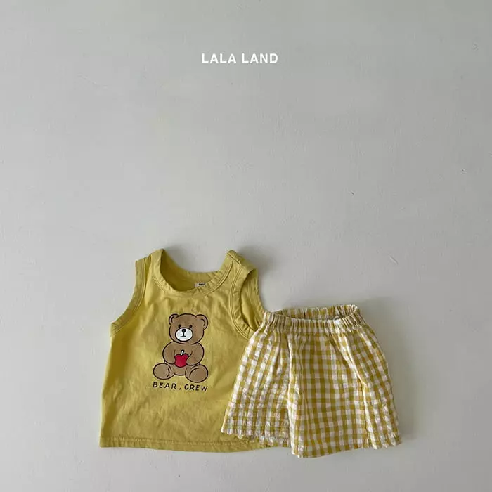 Lalaland - Korean Children Fashion - #littlefashionista - Bear Gobang Top Bottom Set - 10