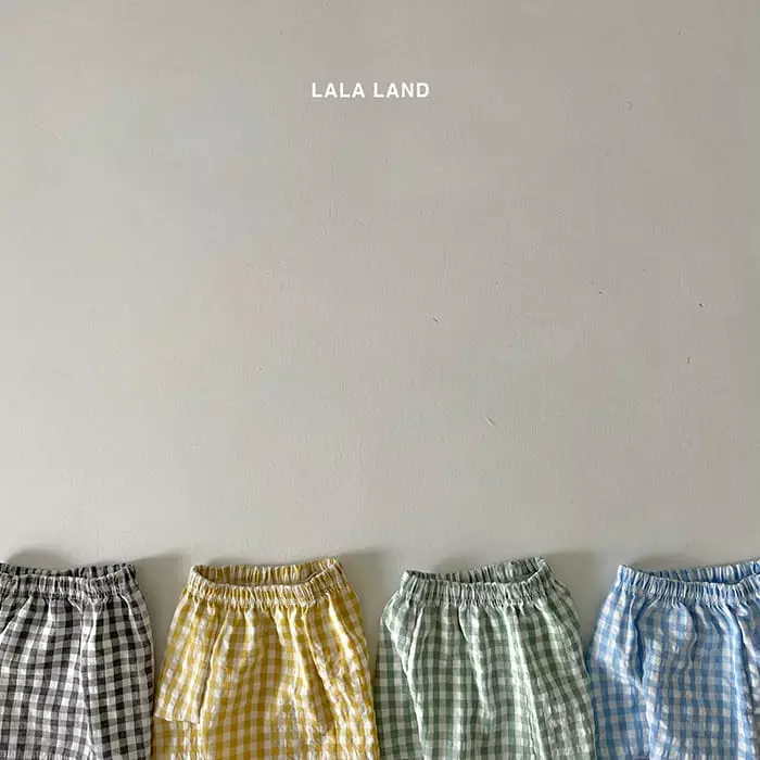 Lalaland - Korean Children Fashion - #littlefashionista - Square Check Shorts - 6