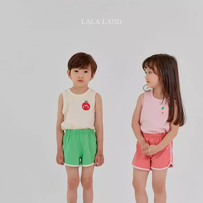 Lalaland - Korean Children Fashion - #magicofchildhood - Fruit Sleeveless Top Bottom Set - 9