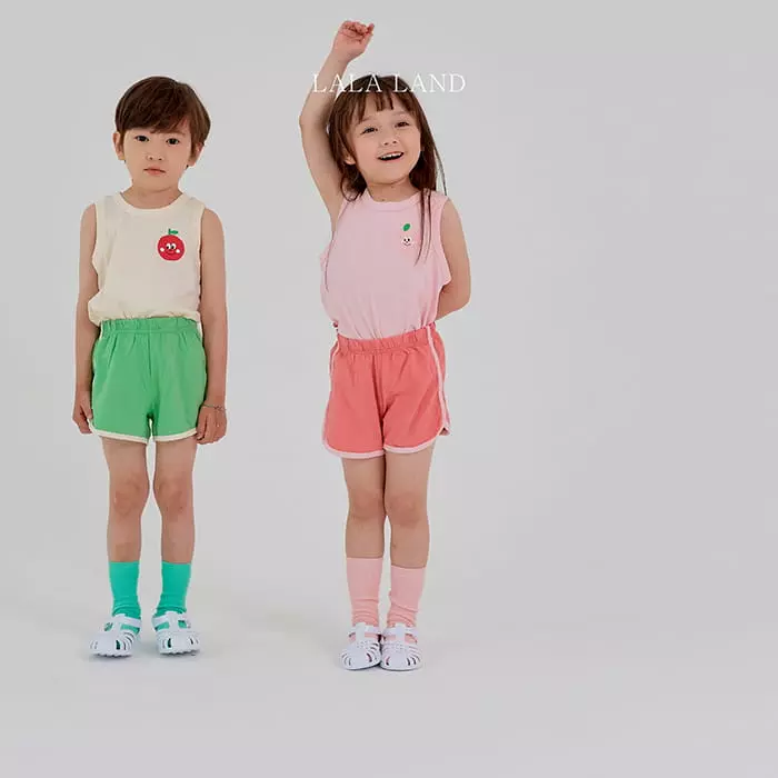 Lalaland - Korean Children Fashion - #minifashionista - Fruit Sleeveless Top Bottom Set - 10