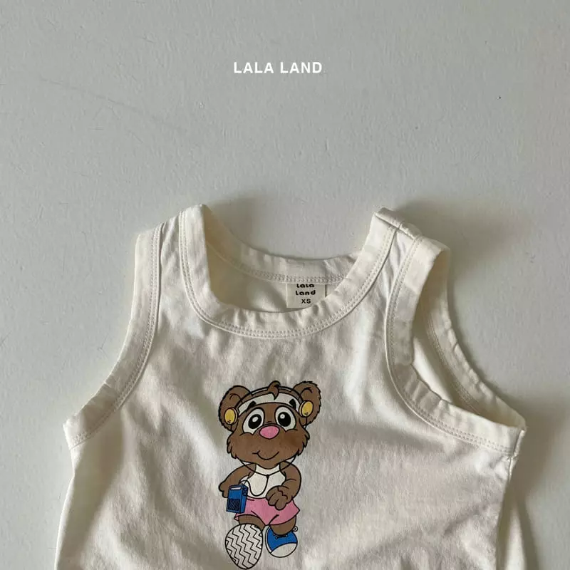 Lalaland - Korean Children Fashion - #magicofchildhood - Walking Bear Sleeveless - 4