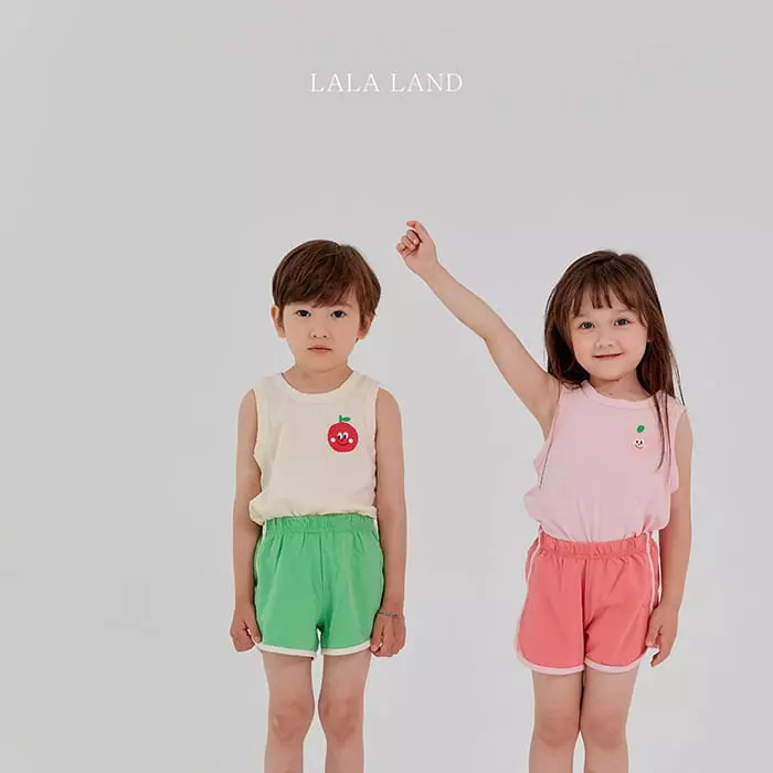 Lalaland - Korean Children Fashion - #prettylittlegirls - Fruit Sleeveless Top Bottom Set - 11