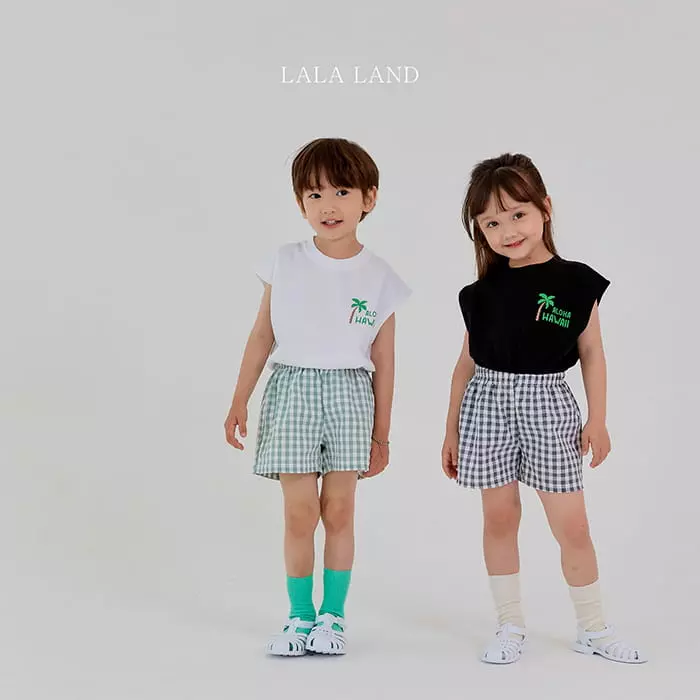 Lalaland - Korean Children Fashion - #prettylittlegirls - Square Check Shorts - 9