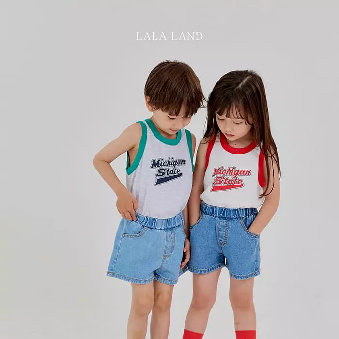 Lalaland - Korean Children Fashion - #stylishchildhood - Michigan Color Sleeveless - 7