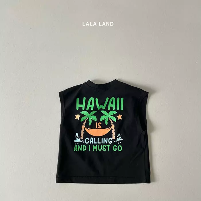 Lalaland - Korean Children Fashion - #stylishchildhood - Hawaii Dunk Sleeveless - 5