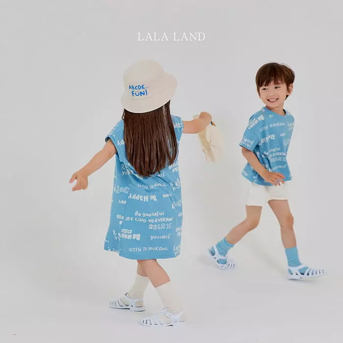 Lalaland - Korean Children Fashion - #todddlerfashion - Stripes Sleeveless Lettering One-piece - 11