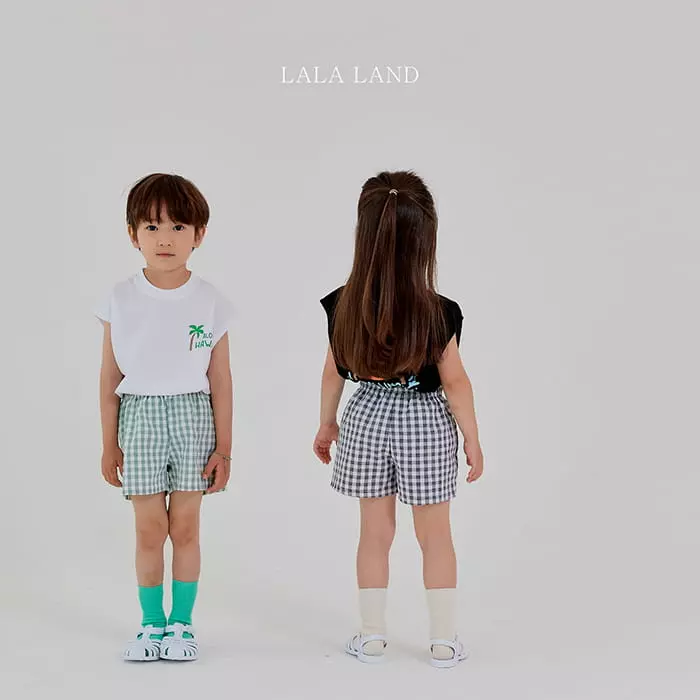 Lalaland - Korean Children Fashion - #todddlerfashion - Square Check Shorts - 10