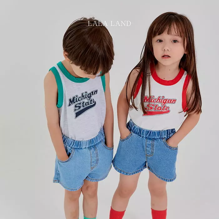 Lalaland - Korean Children Fashion - #todddlerfashion - Michigan Color Sleeveless - 5
