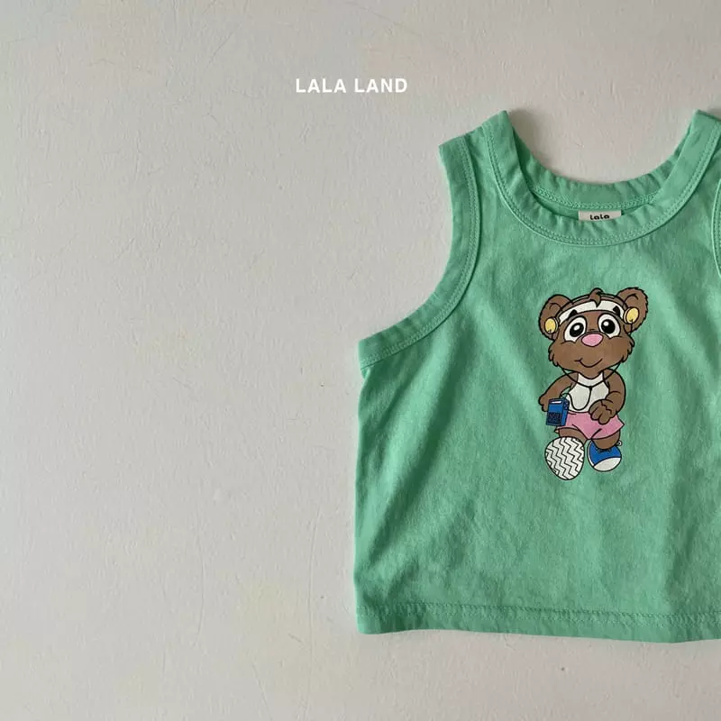 Lalaland - Korean Children Fashion - #toddlerclothing - Walking Bear Sleeveless - 7
