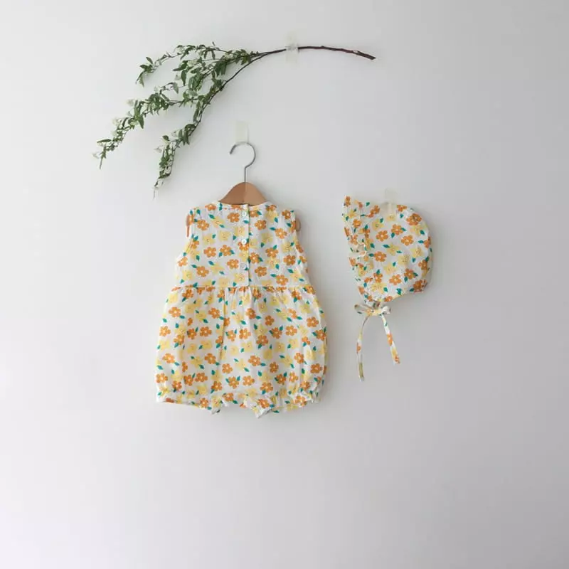 Lemonade - Korean Baby Fashion - #babyboutique - Bella Bodysuit with Bonnet - 2
