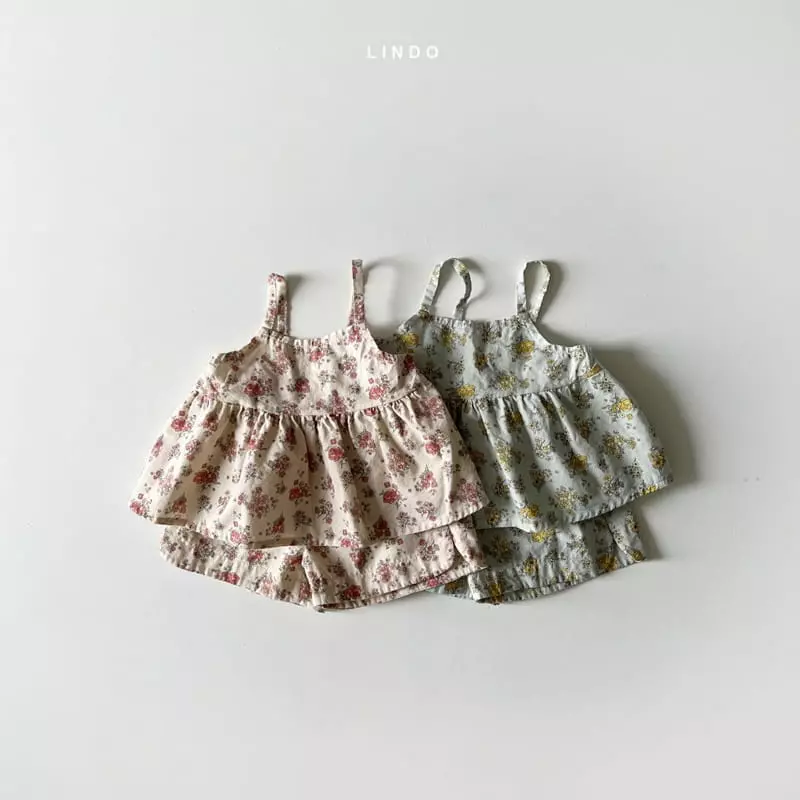 Lindo - Korean Children Fashion - #childofig - Lala Flower Top Bottom Set - 5
