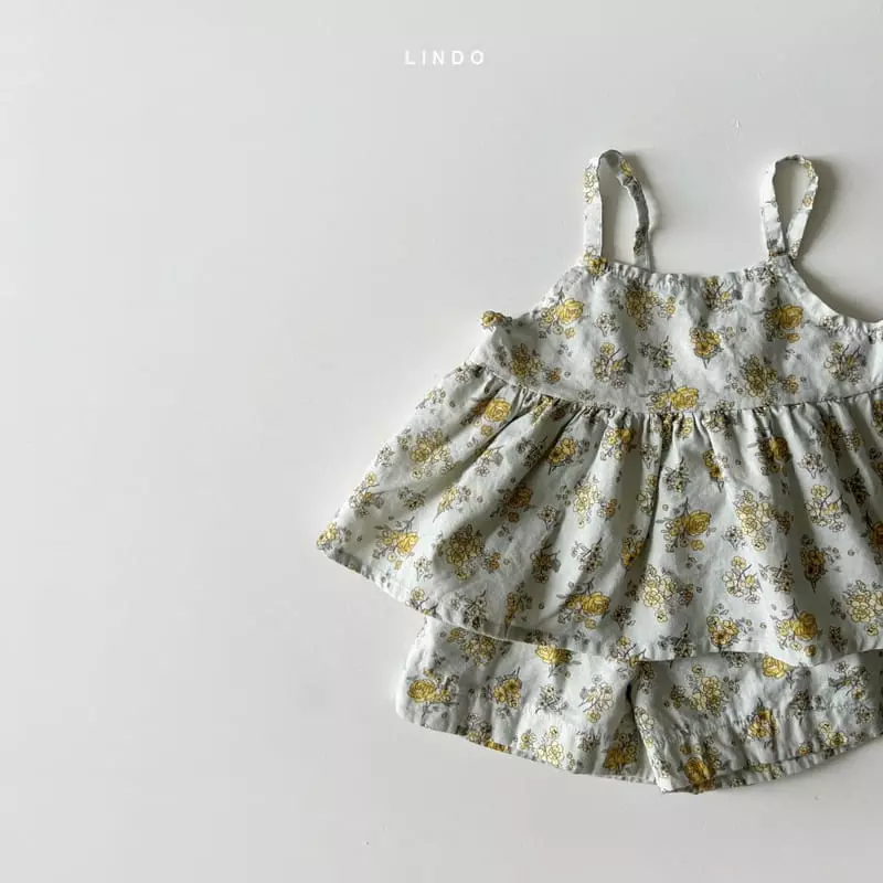 Lindo - Korean Children Fashion - #childofig - Lala Flower Top Bottom Set - 6