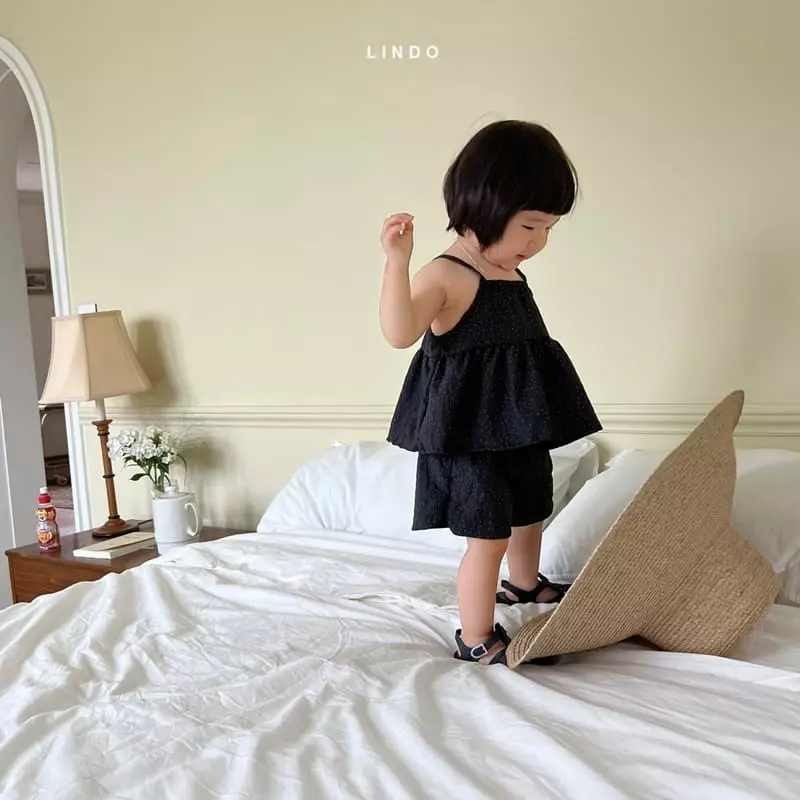 Lindo - Korean Children Fashion - #designkidswear - Vanilla Bean Dot Top Bottom Set - 10
